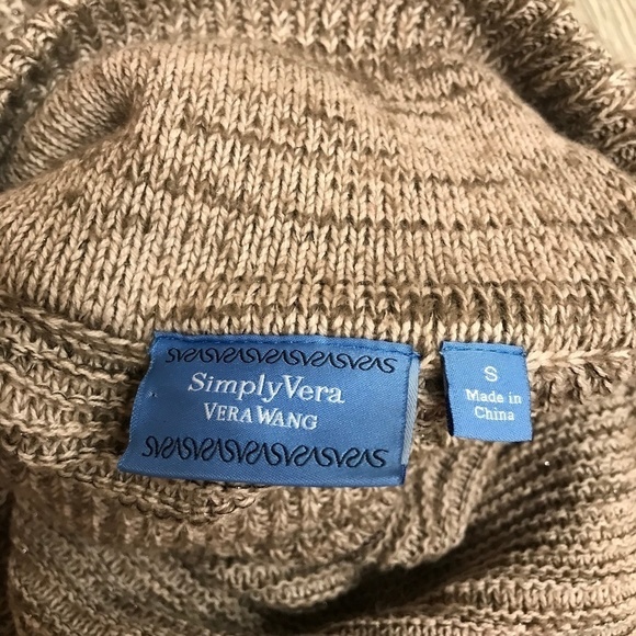 Vera Wang Mauve Sparkle Long Sleeve Sweater BB802 - Picture 4 of 5